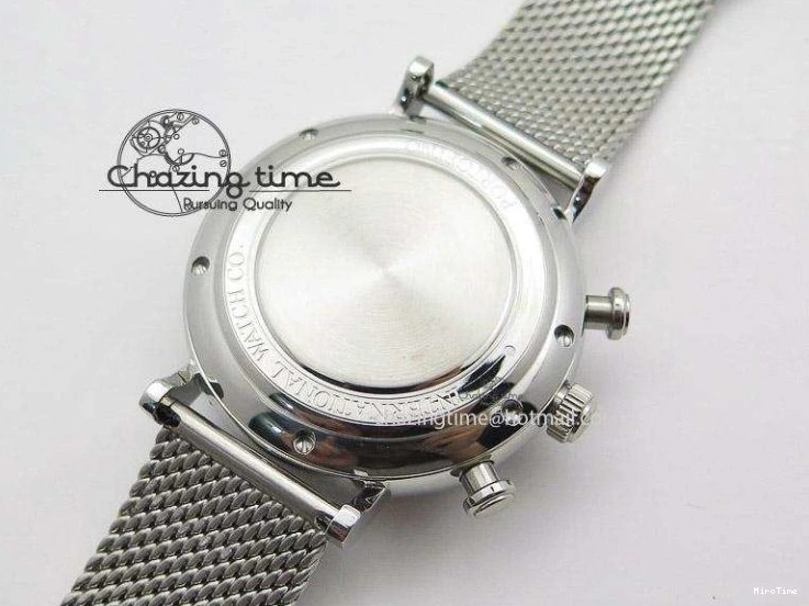 MIROTIME 0417 Portofino Chrono SS Black Dial on SS Mesh Bracelet A StreetReady 7399